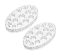 PAMINGONO Soporte para Vasos de Pigmentada de Ovalado 15 Orificios Organizador de Pigmentos para Mezcla Base Estable para Accesorios de Tatuaje Pack de 2 Piezas