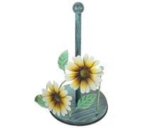 PAMINGONO Soporte Portarrollos de Papel Metálico Vertical de Hierro Diseño Pintado Amarillo, Organizador Compacto Antideslizante para Cocina, Baño y Comedor, Porta Pañuelos Funcional