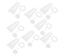 PAMINGONO Soportes para Marcos de Fotos de Plástico Color Claro 12 Piezas Rotación 360 Grados para Portafotos de Mesa y Organizador de Escritorio, Compatibles Pantallas de Escritorio, Uso