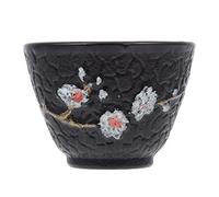 PAMINGONO Taza de Té de Hierro Fundido Estilo Retro para Kung Fu Diseño de Flor de Ciruelo Juego de Té Japonés para Hogar Taza Delicada y Resistente Adecuado para Beber Varios estilos