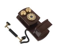 PAMINGONO Teléfono de Pared Vintage Dial Giratorio, Modelo Retro Decorativo de Resina, Color Negro, Montaje en Pared para Sala, Oficina y Cafetería, Adorno Clásico de Teléfono Fijo Antiguo