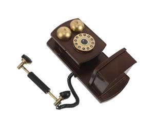 PAMINGONO Teléfono de Pared Vintage Dial Giratorio, Modelo Retro Decorativo de Resina, Color Negro, Montaje en Pared para Sala, Oficina y Cafetería, Adorno Clásico de Teléfono Fijo Antiguo