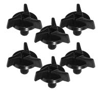 PAMINGONO Tornillos para Casco de Motocicleta 6 Piezas de Plástico Negro para Visera Accesorios de Herrajes Resistentes para Reparación y Repuesto de Cascos de Motoristas