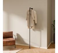 pamo FRED - Perchero industrial para el pasillo o vestidor, pared para dormitorio, de tubos estables negros para montaje en pared, color negro