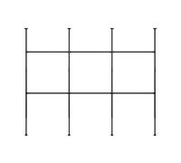 pamo perchero diseño industrial - LOFT III - Barras extensibles a modo de vestidor abierto | Ropero de tubos negros resistentes - sin taladrar