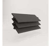 pamo Set de 3 estantes Negros para Burro de Ropa 91,5 x 30,5 cm - con herrajes, Ajustables, Resistentes a Golpes y arañazos, para Armario Abierto, Made in Germany