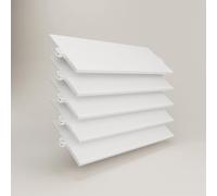 pamo Set de 5 estantes Blancos para Burro de Ropa 91,5 x 30,5 cm - con herrajes, Ajustables, Resistentes a Golpes y arañazos, para Armario Abierto, Made in Germany