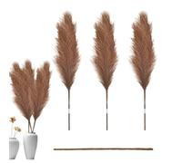 Pampasgras-Strauß - Getrocknetes Pampasgras, Künstliche Getrocknete Pflanzen | 110 Cm/43 Zoll Rustikaler Bauernstrauß Phragmitas Trockenblumenstrauß, Boho-Heimdekoration Für
