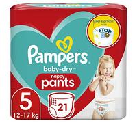 Pampers 81666624 pañal desechable Niño/niña 5 21 pieza(s) - Pañales desechables (Niño/niña, Pant diaper, 12 kg, 17 kg, Multicolor, 12 h)