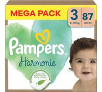 Pampers 87 unidades de pañales tamaño 3 (6-10 kg), 87 unidades para proteger la piel delicada e ingredientes de origen vegetal