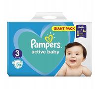 Pampers Active Baby - Pañales para bebé (90 unidades, talla 3, 6 - 10 kg.