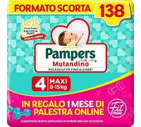 Pampers Baby Dry Braguita & Fit Prime Maxi 138 Pañales, Talla 4 (8-15 kg)