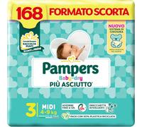 Pampers Baby Dry Midi, 168 pañales, talla 3 (4-9 kg), caja de 56 x 3