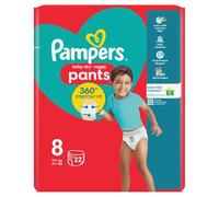 Pampers Baby-Dry Nappy Pants Size 8 22 Nappies, 19kg+ Essential Pack