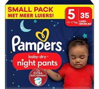 Pampers - Baby Dry Night Pants - Talla 5 - Paquete pequeño - 35pcs - 12/17KG