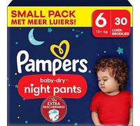 Pampers - Baby Dry Night Pants - Talla 6 - Paquete pequeño - 30pcs - 15+ KG