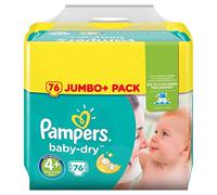 Pampers Baby-Dry Pack de 76 pañales tamaño 4 de 9 a 18 kg.