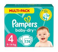 Pampers Baby Dry - Pañales para bebés, Talla 4 (8-16kg), 174 unidades