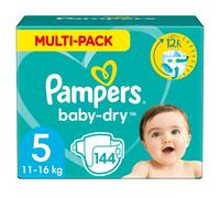 Pampers Baby Dry - Pañales para bebés, Talla 5 (11-16kg), 144 unidades