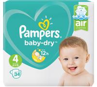 Pampers Baby Dry Pañales Tamaño 4 De 9 A 14 Kg Contenido 34 Piezas