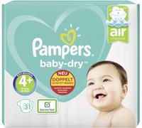 Pampers Baby Dry Pañales Tamaño 4 Plus 10 A 15 Kg Contenido 31 Piezas