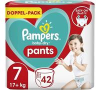 Pampers Baby-Dry Pants 7, 42 Pañales, Fácil de poner y quitar, Fiable Pampers Dryheit, 17+ kg