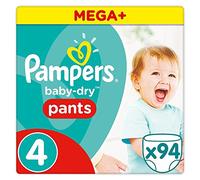 Pampers - Baby Dry Pants - Juego de 94 pañales desechables, talla 4 (8-14 kg) - Mega + Pack