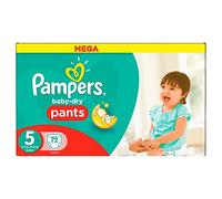 Pampers Baby-Dry Pants Pañales para Bebés, Talla 5 (12-18 kg) - 72 pañales