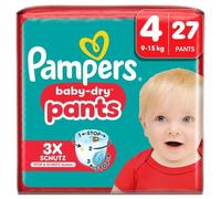 Pampers Baby-Dry Pants Talla 4, Single Pack, 9-15 kg (27 unidades)