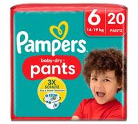 Pampers Baby-Dry Pants talla 6, 20 pañales, 14 kg-19 kg (20 ks)