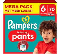 Pampers - Baby Dry Pants - Talla 6 - Mega Pack - 70pcs - 15+ KG