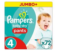 Pampers Baby-Dry Pants tamaño 4, 8 - 14 kg, pañales, 1er Pack (1 x 72 unidades)