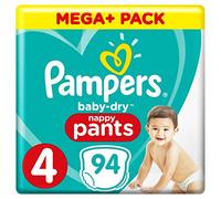 PAMPERS Baby-Dry Pants tamaño 4, con canales de aire, 94 unidades, 9 -15 kg