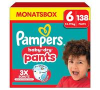 Pampers Tamaño 6 Pañales (15+ kg), Pantalones Secos para Bebé, 138 Pañales, Con Bolsillo Detrás Y Protect En La Parte Trasera Que Proporciona Hasta 100% Protección Contra Fugas Nocturnas