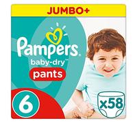 Pampers Baby-Dry Pants tamaño 6, 15 + kg, pañales, 1er Pack (1 x 58 unidades)