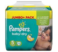 Pampers Baby Dry taille 5 Junior 11-25 kg Jumbo Plus Pack de 1 (1 x 72 couches)