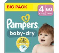 Pampers - Baby Dry - Talla 4 - Paquete Grande - 60pcs - 9/14KG