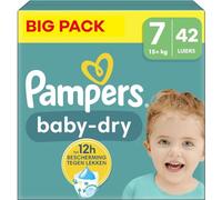 Pampers Baby-Dry talla 7, 42 pañales, 15 kg+