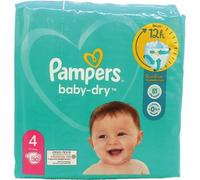 Pampers Baby-Dry tamaño 4, 30 pañales, hasta 12 horas de protección contra fugas, 9 kg - 14 kg.