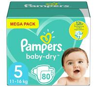 Pampers - Bebé Seco Maxi Gigante Talla 5-80 Piezas