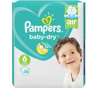 Pampers Bebé Seco Pañal Tamaño 6 De 13 Hasta 18kg Contenido 26 Unidad