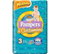 Pampers Disfraz, talla 3 (6-11 kg), 12 pañales | Doble barrera lateral antifugas, fácil de quitar, banda elástica envolvente, playa, piscina, verano, Baby Shark