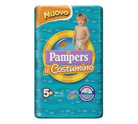Pampers Disfraz, talla 5 (15+ kg), 10 pañales | Doble barrera lateral antifugas, fácil de quitar, banda elástica envolvente, playa, piscina, verano, Baby Shark