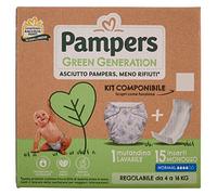 Pampers Green Generation - Kit de prueba: 15 insertos normales + 1 mandarina lavable (4-16 kg)
