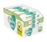 Pampers Harmonie Aqua Baby Toallitas húmedas Caja, 720 toallitas (15 x 48), protección suave para la piel delicada con 99% de agua