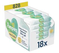 Pampers Harmonie New Baby Toallitas húmedas 18 paquetes de 46 toallitas = 828 toallitas para ayudar a restaurar el pH natural de la piel