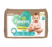 Pampers Harmonie - Pañales para bebé, tamaño 1, 35 unidades, 2 kg - 5 kg, protege la piel delicada y los ingredientes de origen vegetal en contacto con la piel del bebé