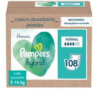 Pampers - Harmony, paquete de 108 coberturas absorbentes desechables, normal - 1 pieza