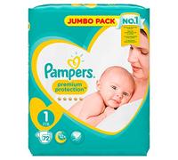 PAMPERS New Baby Taille 1 - 2 a 5 kg - 72 couches