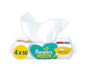 Pampers New Baby Toallitas sensibles, las más suaves para la piel y sin fragancia ni alcohol, toallitas 3x4x50 (total 600 toallitas)